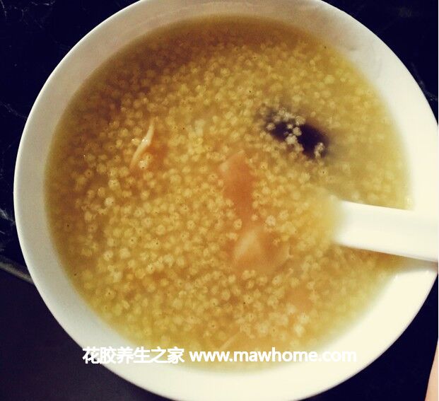 小米花膠粥的食用方法