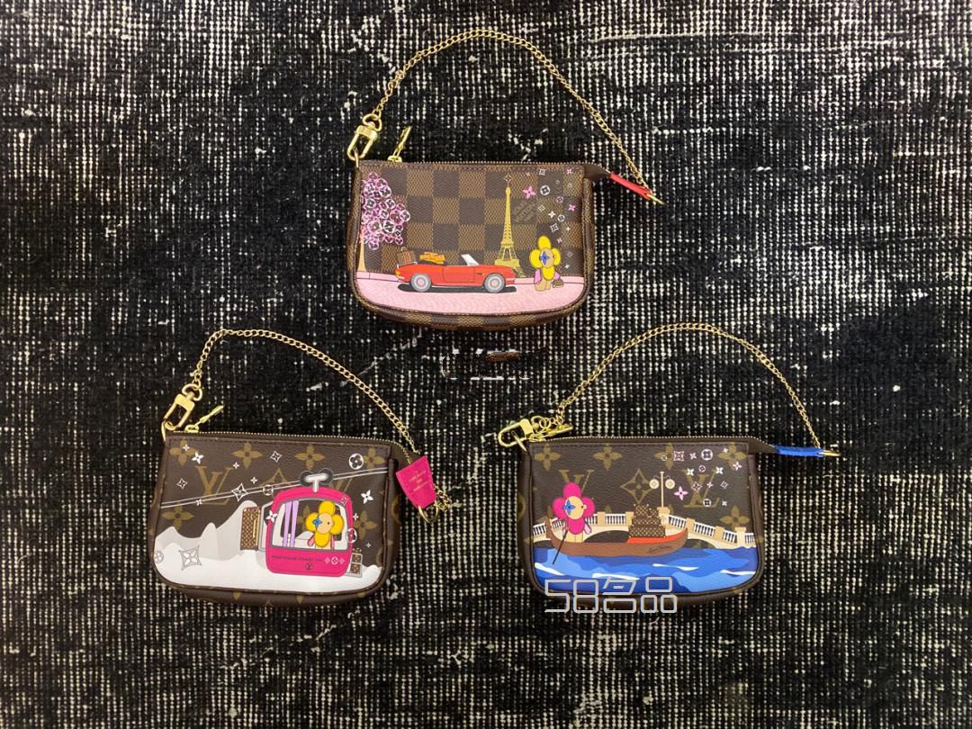 LV限定小麻將包,clemence lv錢包