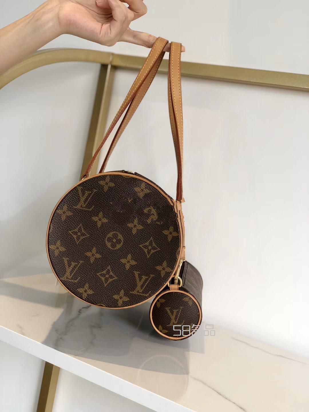Lv老花圓筒子母包成色嘎嘎新配皮淺蜜色,lv sarah 16新款